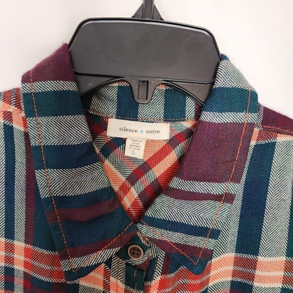 silence + noise Tops - Silence + Noise Colorful Bare Shoulder Shirt